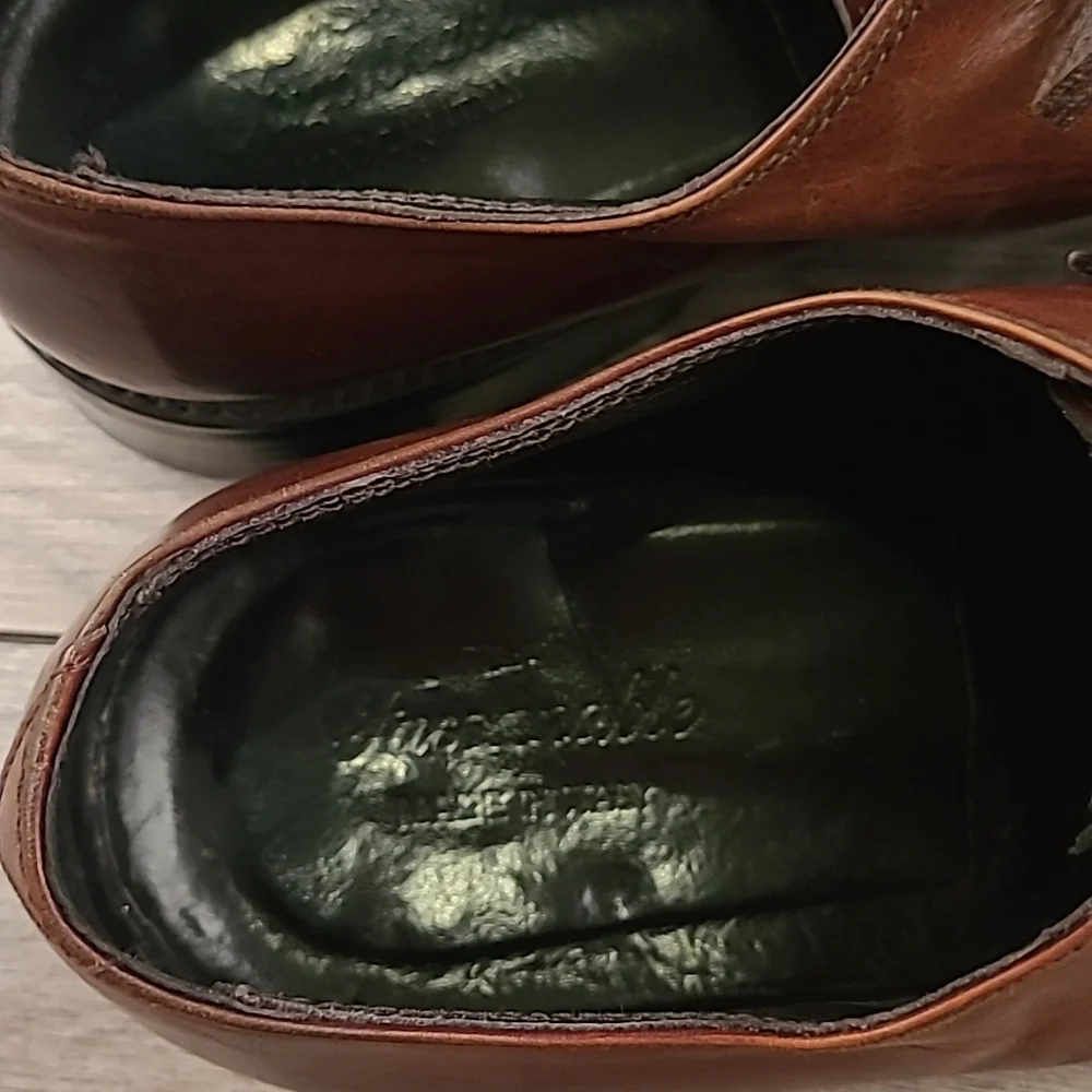 FACONNABLE Italy‎ Dark Brown Leather Sz 10.5 Lace Up Oxford Mens Dress Shoes